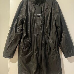 Rains Insulated Waterproof Jacket - Black Women’s Medium NWT